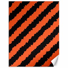 Black Orange Pattern Canvas 18  x 24  