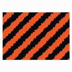 Black Orange Pattern Large Glasses Cloth (2-Side)