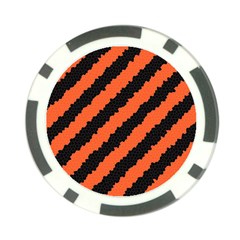 Black Orange Pattern Poker Chip Card Guard