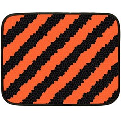 Black Orange Pattern Fleece Blanket (Mini)