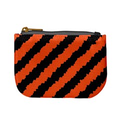 Black Orange Pattern Mini Coin Purses