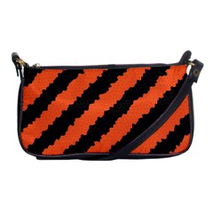 Black Orange Pattern Shoulder Clutch Bags