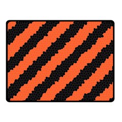 Black Orange Pattern Fleece Blanket (Small)