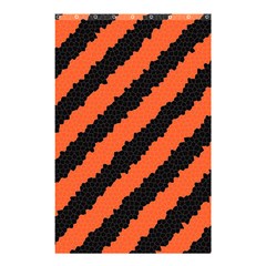 Black Orange Pattern Shower Curtain 48  x 72  (Small) 