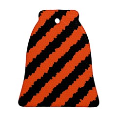 Black Orange Pattern Ornament (Bell)