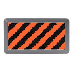 Black Orange Pattern Memory Card Reader (mini) by Celenk