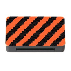 Black Orange Pattern Memory Card Reader with CF