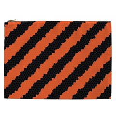 Black Orange Pattern Cosmetic Bag (XXL) 