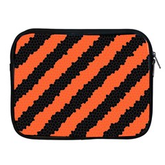 Black Orange Pattern Apple iPad 2/3/4 Zipper Cases