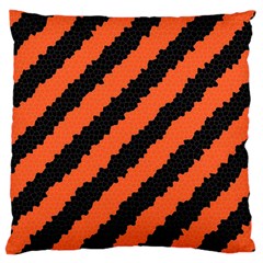 Black Orange Pattern Standard Flano Cushion Case (One Side)