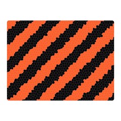 Black Orange Pattern Double Sided Flano Blanket (Mini) 