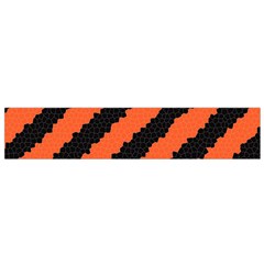 Black Orange Pattern Small Flano Scarf