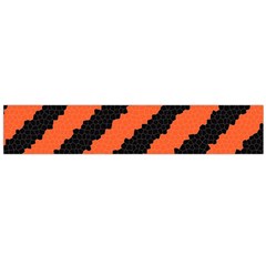 Black Orange Pattern Large Flano Scarf 