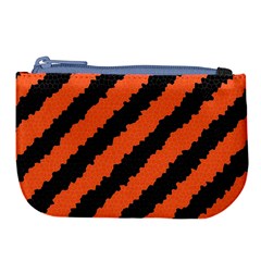 Black Orange Pattern Large Coin Purse