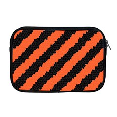 Black Orange Pattern Apple MacBook Pro 17  Zipper Case