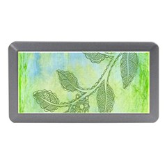 Green Leaves Background Scrapbook Memory Card Reader (mini) by Celenk