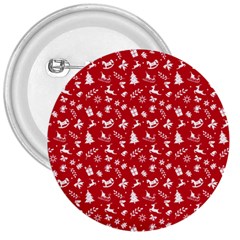 Red Christmas Pattern 3  Buttons by patternstudio