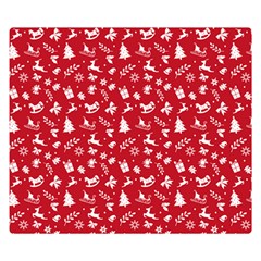 Red Christmas Pattern Double Sided Flano Blanket (small)  by patternstudio