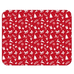 Red Christmas Pattern Double Sided Flano Blanket (medium)  by patternstudio