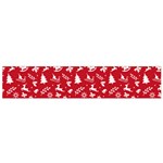 Red Christmas Pattern Small Flano Scarf Front