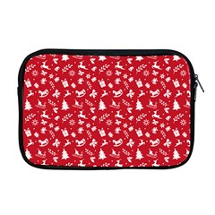 Red Christmas Pattern Apple Macbook Pro 17  Zipper Case by patternstudio