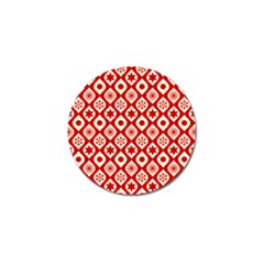 Ornate Christmas Decor Pattern Golf Ball Marker by patternstudio