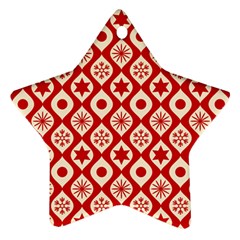 Ornate Christmas Decor Pattern Star Ornament (two Sides) by patternstudio