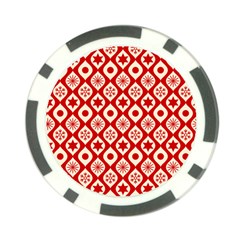 Ornate Christmas Decor Pattern Poker Chip Card Guard (10 Pack) by patternstudio