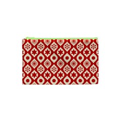 Ornate Christmas Decor Pattern Cosmetic Bag (xs) by patternstudio