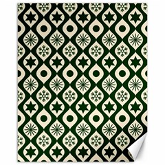 Green Ornate Christmas Pattern Canvas 16  X 20   by patternstudio