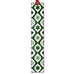 Green Ornate Christmas Pattern Large Book Marks Front