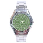 Art Pattern Design Holiday Color Stainless Steel Analogue Watch Front