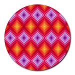 Texture Surface Orange Pink Round Mousepads Front