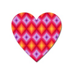 Texture Surface Orange Pink Heart Magnet by Celenk