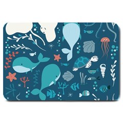 Cool Sea Life Pattern Large Doormat  by Bigfootshirtshop