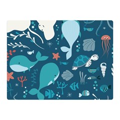 Cool Sea Life Pattern Double Sided Flano Blanket (mini)  by Bigfootshirtshop