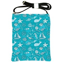 Fun Everyday Sea Life Shoulder Sling Bags by Bigfootshirtshop