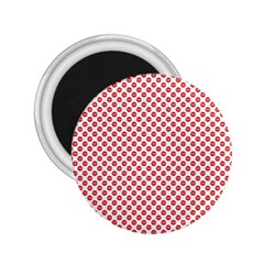 Sexy Red And White Polka Dot 2 25  Magnets by PodArtist