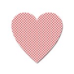 Sexy red and white polka dot Heart Magnet Front