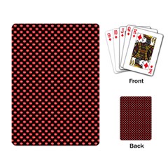 Sexy Red And Black Polka Dot Playing Card by PodArtist