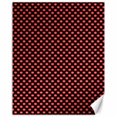 Sexy Red And Black Polka Dot Canvas 16  X 20   by PodArtist