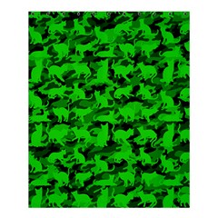 Bright Neon Green Catmouflage Shower Curtain 60  X 72  (medium)  by PodArtist