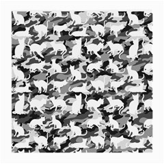 Black And White Catmouflage Camouflage Medium Glasses Cloth by PodArtist