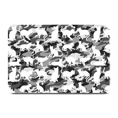 Black And White Catmouflage Camouflage Plate Mats by PodArtist