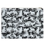 Black and White Catmouflage Camouflage Cosmetic Bag (XXL)  Back