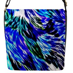 Abstract Background Blue White Flap Messenger Bag (s) by Celenk