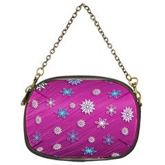 Snowflakes 3d Random Overlay Chain Purses (one Side)  by Celenk