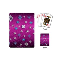 Snowflakes 3d Random Overlay Playing Cards (mini)  by Celenk