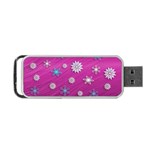 Snowflakes 3d Random Overlay Portable USB Flash (One Side) Front