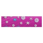 Snowflakes 3d Random Overlay Satin Scarf (Oblong) Front